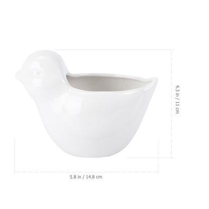 GANAZONO Delicate Ceramic Flowerpot with Creative Bird Design Succulent Planter for Indoor Garden Unique Animal Modeling Pot for Desktop Table Windowsill Decoration Gift for Plant Lovers