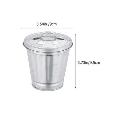 Alipis Mini Trash can for Desktop 3.74 Inch Compact Table Storage Jar Multi-Functional Waste Basket Pen Holder Flower Pot Space-Saving Organizer for Office Dorm Kitchen
