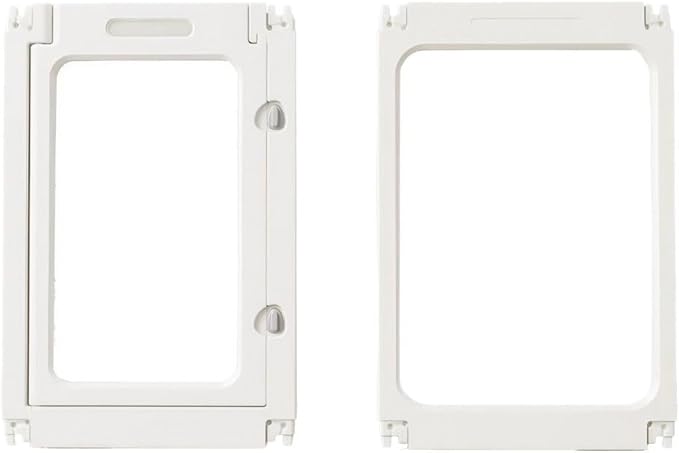 Clear Acrylic Dog Playpen with Door,23.6" Puppy Playpen,Easy Assemble Pet Fence,10-Panel for Puppies/Small Dog Play Pen Indoor (White, 23.6 Inch-H, 10 Panel) (White, 60cm11p+1d)