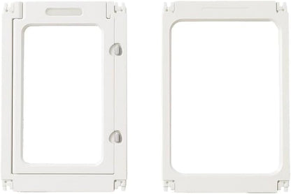 Clear Acrylic Dog Playpen with Door,23.6" Puppy Playpen,Easy Assemble Pet Fence,10-Panel for Puppies/Small Dog Play Pen Indoor (White, 23.6 Inch-H, 10 Panel) (White, 60cm11p+1d)