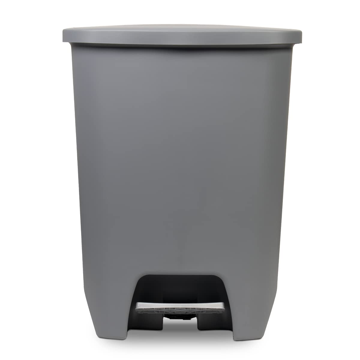 Glad Premium 20 Gallon Trash Can - Plastic Kitchen Waste Bin with Odor Protection of Lid, Stainless Steel Step On Foot Pedal and Garbage Bag Rings, Black