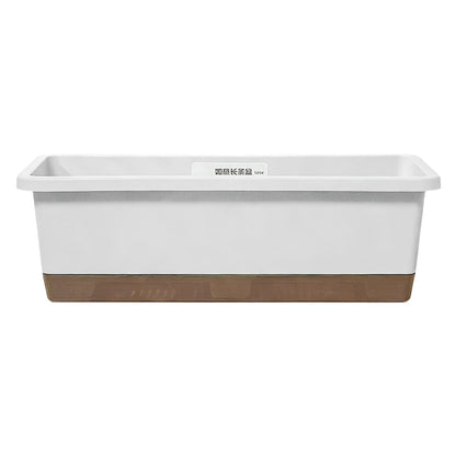 Rectangular Flower Planter - Automatic Water Supply Container, Root Hydration Growing Box, Indoor Outdoor Gardening Pot | Indoor Patio Balcony for Outdoor Patio Balcony
