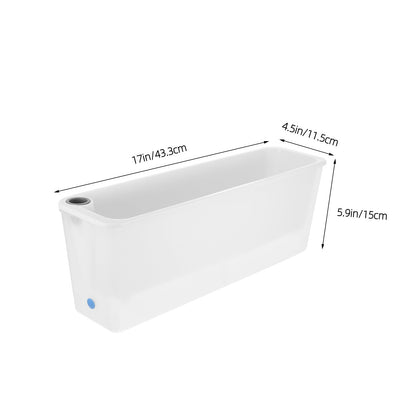 HANABASS Small Rectangular Self Watering Plant Pots, Herb Garden Planter, Vegetable Planters Window Box for Windowsill Patio Garden Balcony Porch Yard, 17.0X 5.9X 4.5Inches