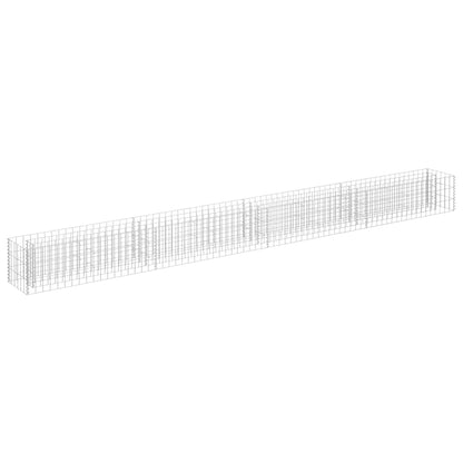vidaXL Gabion Raised Bed Silver Galvanized Steel Large