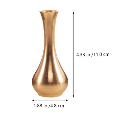 Happyyami 2pcs Vase Home Decoration Plants Decor Terrarium Glass Containers Flower Container Pot Wok Office Decor Metal Flower Holder Copper Dried Flowers Dried Flower Stand