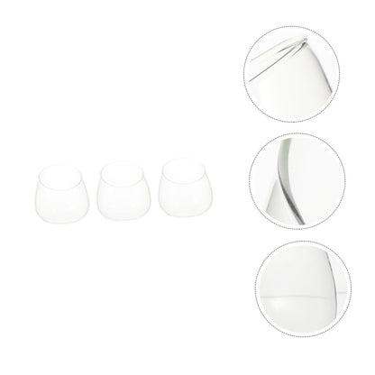 NUOBESTY 3pcs Slant Cut Glass Micro Landscape Bottles for Succulent Vase Desktop Ecological Terrarium Jar Home Décor