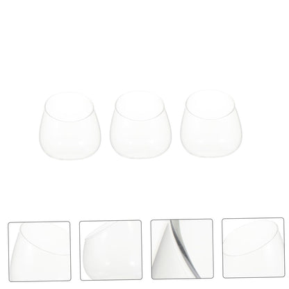 HOODANCOS 3pcs Glass Slant Cut Terrarium Bottle Decorative Micro Landscape Display for Succulents Plants for Home Decor Unique Ornament