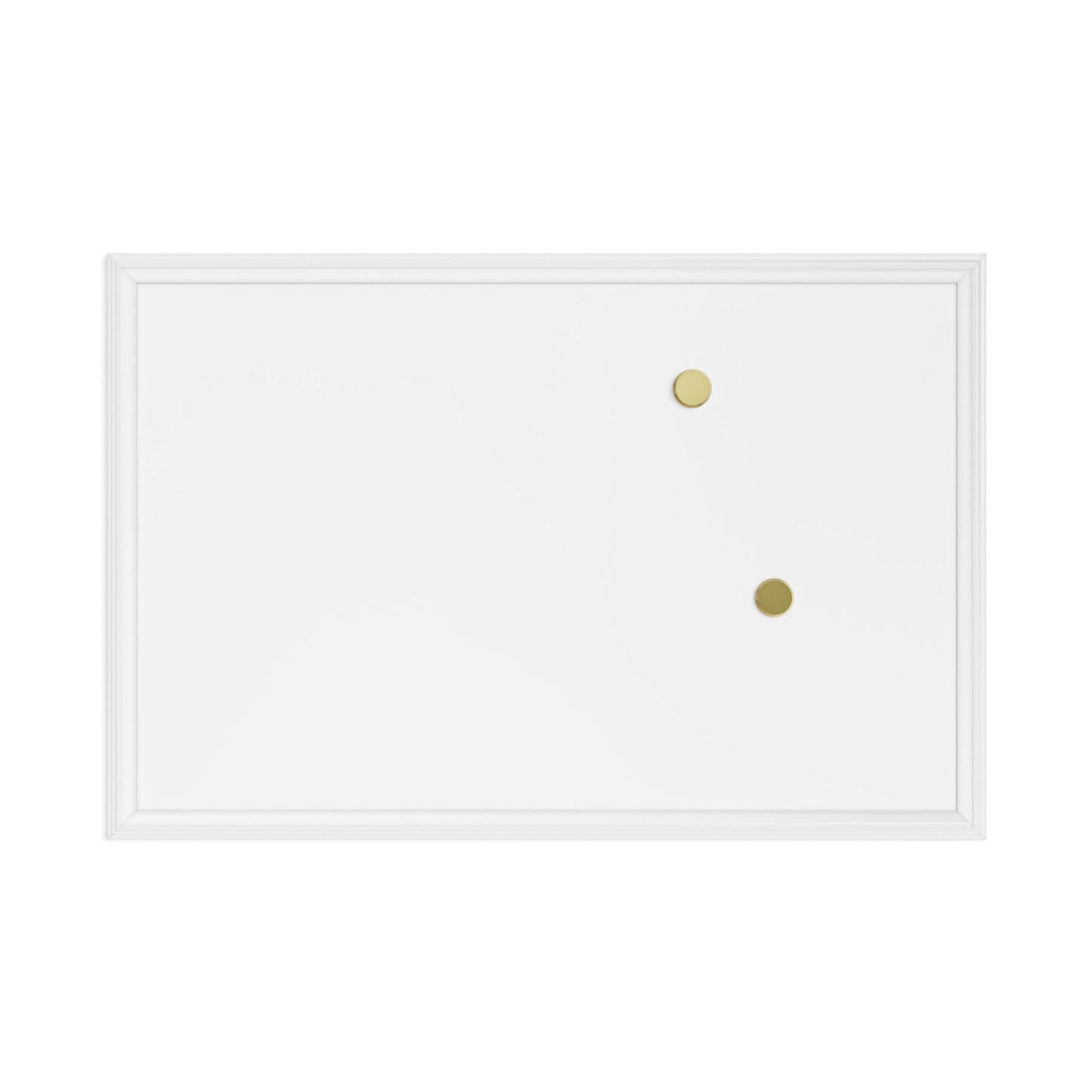 U Brands Farmhouse Magnetic Dry Erase Board White Board, 24" x 18", White Wood Style Frame, Includes 2 Magnets