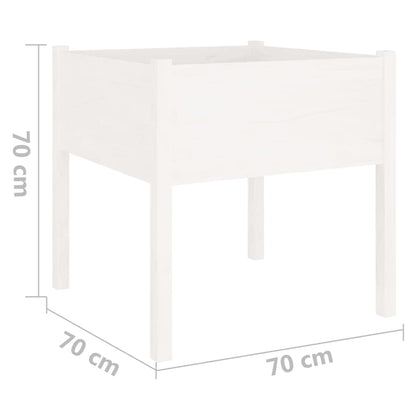 XinZaphrisal Large Square Garden Planter Box Made of Solid Pinewood 27.6 x 27.6 x Inches for Outdoor Plants Herbs and Flowers with Ample Soil Capacity Weather Resistant and Low Maintenance
