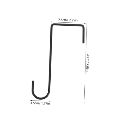 BESPORTBLE 8pcs Heavy Duty Black Fence Hooks for Hanging Plants Planters Bird Feeders Lights Easy to Install Space Saving Design for Decks Railings Gardens