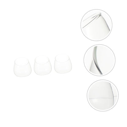 Homoyoyo 3pcs Glass Slant Cut Terrarium Bottles for Micro Landscape, Tabletop Ecological Glass Display with Angled Opening, Decorative Plant Bottle Set for Home Décor