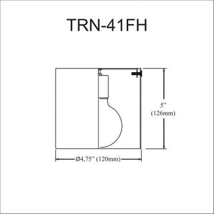 Dainolite Flush Mount Light, Contemporary Cylinder Design, 6.5in, Aged Brass, Model TRN-41FH-AGB