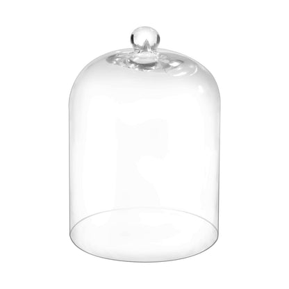 14" Tall Large Handmade Thick And Sturdy Glass Cloche Dia 9.8" H 13.7", Thick & Sturdy, For Terrarium, Trinkets, Figurines, LED Light String. Cloche Glass Dome, Bell Jar Display (1, 9.8"x13.7")