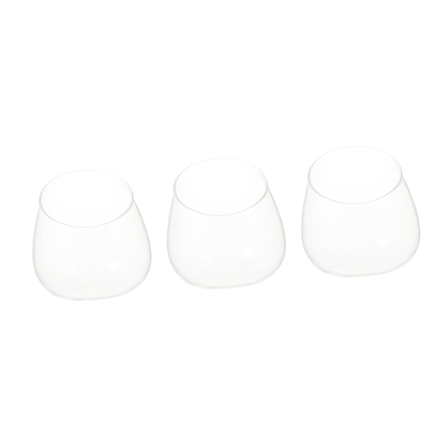 BESPORTBLE 3pcs Slant Cut Glass Landscape Bottles Micro Landscape Ecological Glass Containers for Desktop Plant Terrarium Succulent Decoration