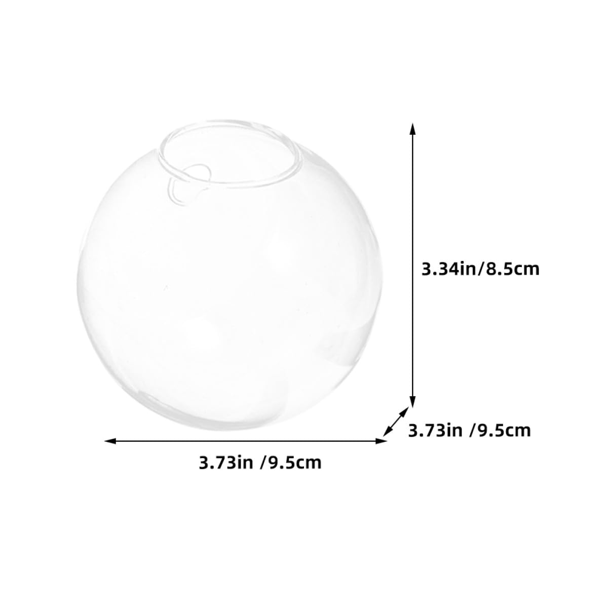 Operitacx Wall-Mounted Hydroponic Glass Vase Set 4pcs, Hanging Glass Plant Holder with 10cm Terrarium Bottles and Adhesive Crystal Clay for Indoor Home Décor