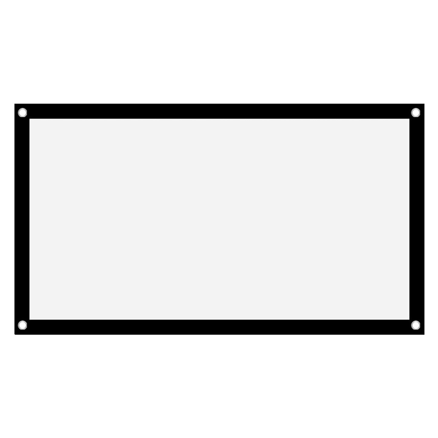Portable Projector Screen, Foldable Non Crease White Polyester, Front Back Projection, Outdoor Camping Movie (60inch)