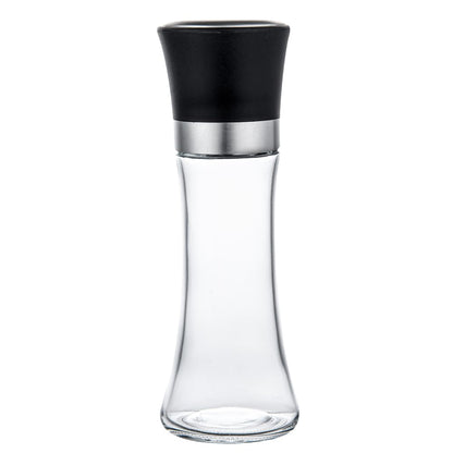 Restaurantware Vetri 6.3 Ounce Pepper Shaker, 1 Salt Shaker - Included Lid Cover, Clear Finish, Glass Spice Shaker, Refillable, Dishwashable