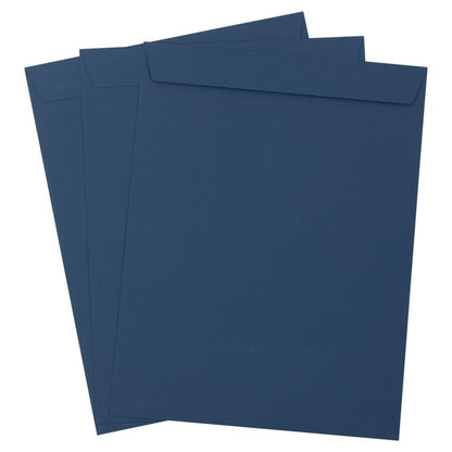 LUXPaper 10 x 13 Open End Envelopes | Peel & Press | Navy Blue | 80lb. Text | 50 Qty
