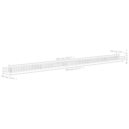 Gabion Raised Bed Silver Galvanized Steel Large Sturdy, Gardening, Pots & Planters, 145644