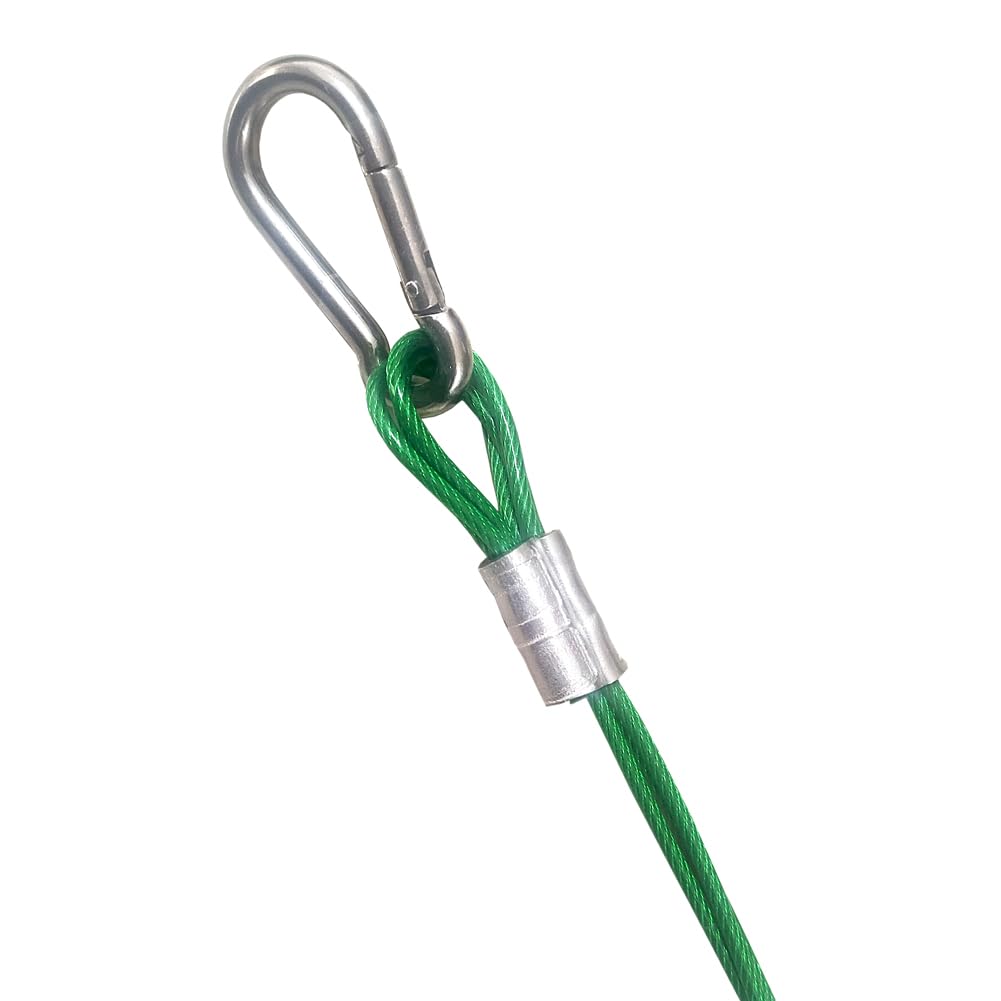 DGOL 3 Packs Green Coated 304 Stainless Steel Hanging Planters Wire, Adjustable Length from 10-23 inch, 3 Leads (Legs) Plant Hanger Hooks, Overall Bearing 88 lbs