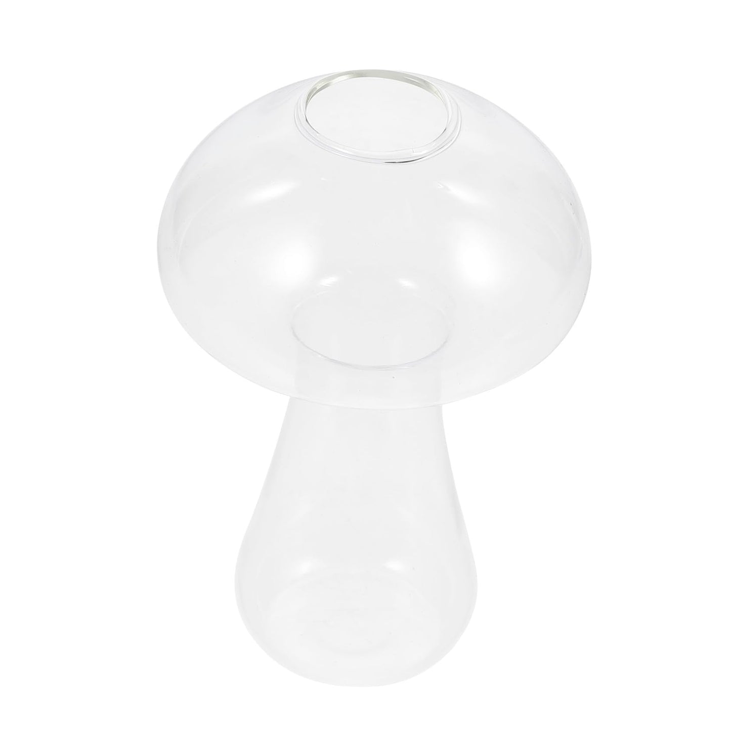 Wakauto Mushroom Shaped Glass Vase Small 12x8cm Decorative Floral Vase for Hydroponic Plants and Flower Arranging Home Décor Terrarium Planter