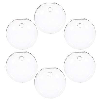 BESTonZON 6pcs Wall Mounted Glass Hanging Vases for Indoor Plants Hydroponic Terrarium Bottles Small Glass Containers for Balcony Home Décor