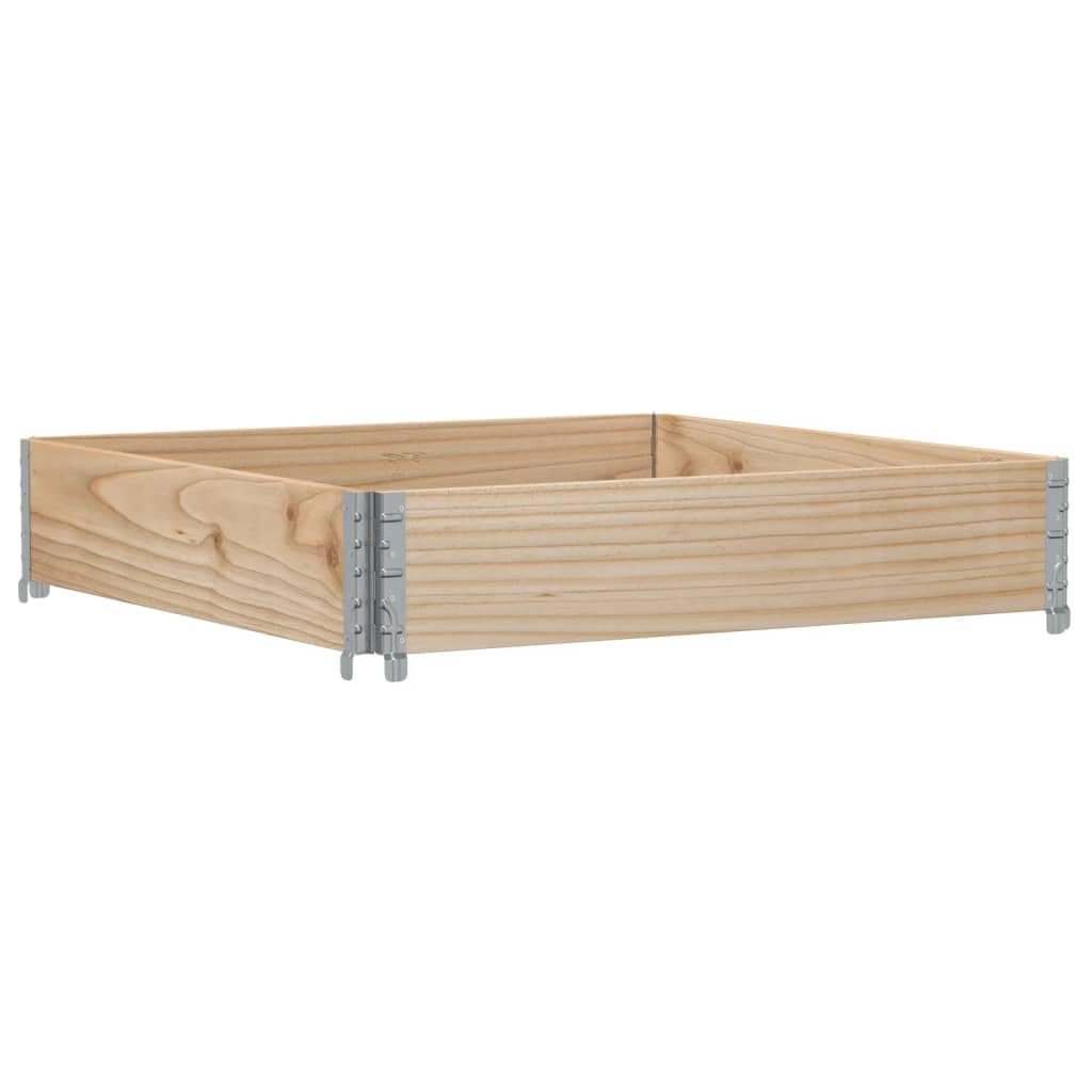 Makastle Garden Planter, Decorative Outdoor Flowerpot for Vegetables, Flowers and Succulents in for Backyard, Patio, Front Porch, 39.4x39.4x8.5 in Natural Solid Pine Wood