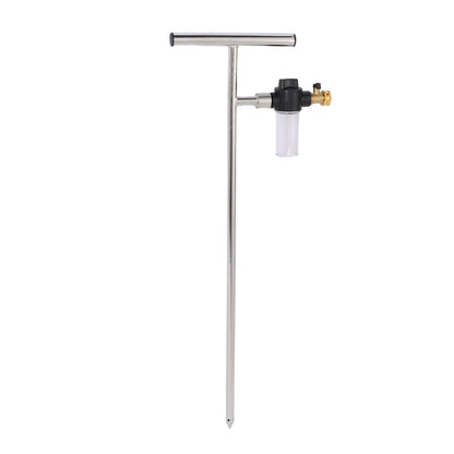 Deep Root Watering Tool, Stainless Steel Root Feeder with Fertilizer Bottle Watering Wand Irrigation System Watering Stake for Trees Bushes Shrubs with Brass Valve T Handle