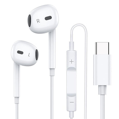 Type C Earphones for iPhone 15 15 Pro 15 Pro Max 16 16 Pro 16 Pro Max 17 17 Pro 17 Pro MaxHeadphones Wired, Stereo in Ear Earbuds Compatible with Most Type C Jack Devices Smartphones.