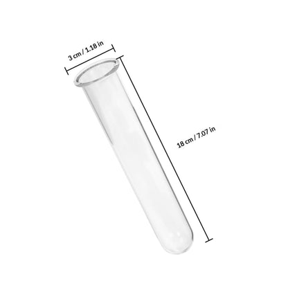 Balacoo 4pcs Hydroponic Glass Test Tube Vases 2.5x3x18cm Glass Planter Tubes for Desktop Plant Propagation and Indoor Terrarium Decoration