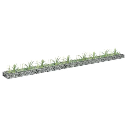 Gabion Raised Bed Silver Galvanized Steel Large Durable, Gardening, Pots & Planters, 145640