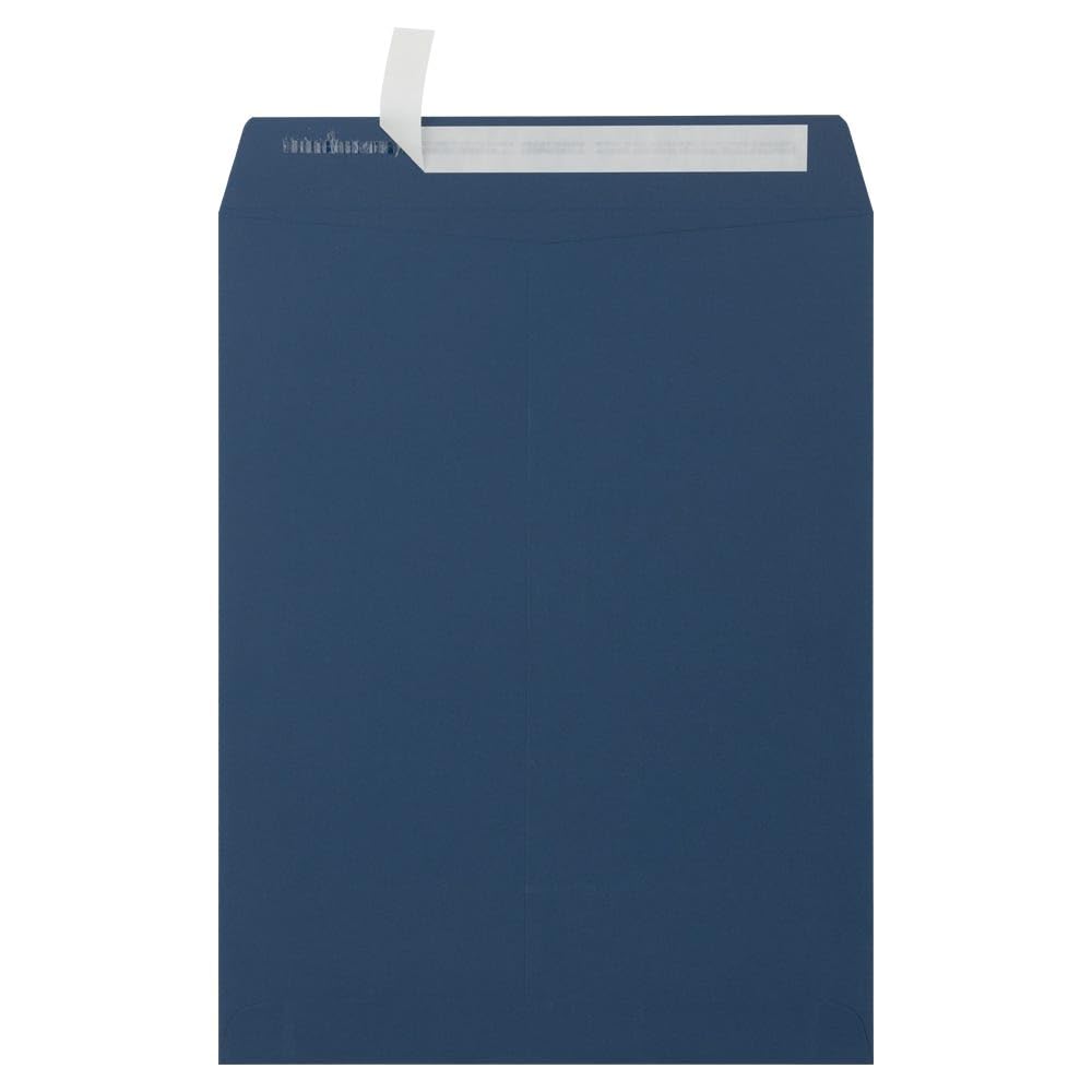 LUXPaper 10 x 13 Open End Envelopes | Peel & Press | Navy Blue | 80lb. Text | 50 Qty