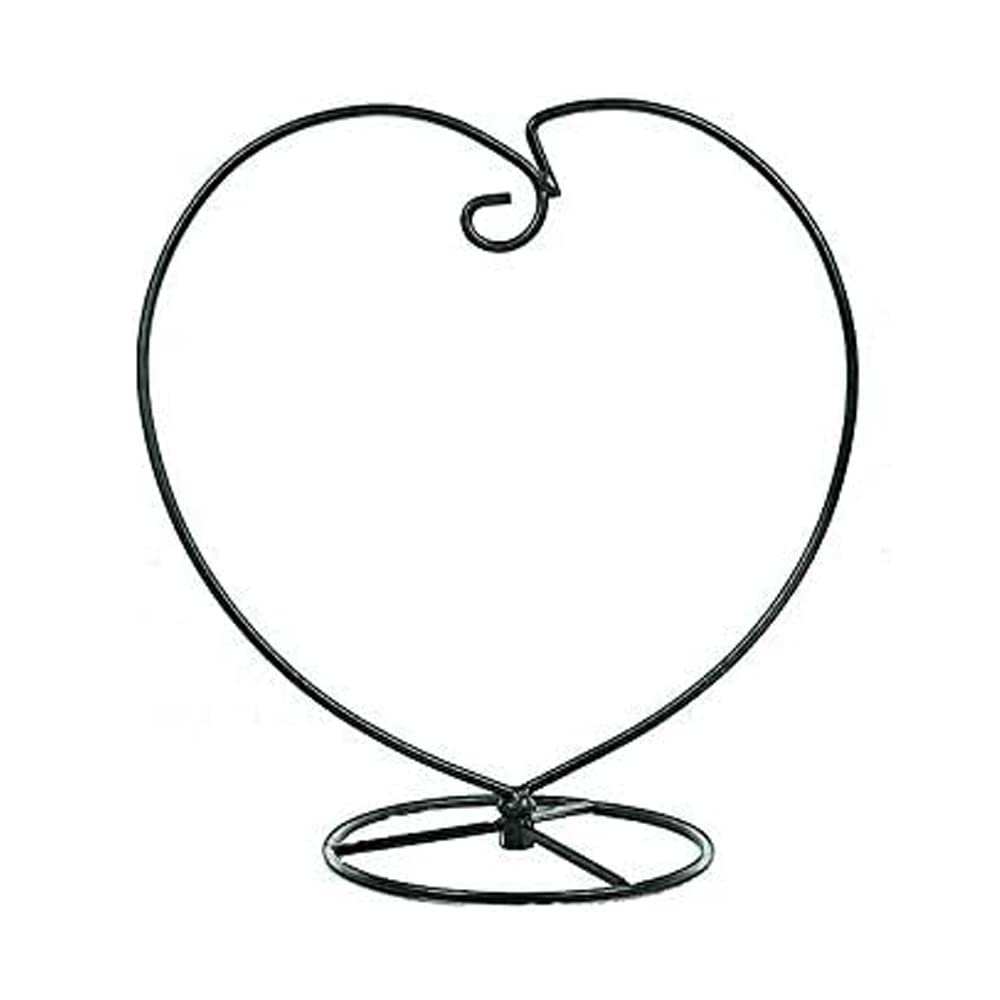 WOCTDTHW Ornament Display Stand Holder Iron Hanger for Chrismas Hanging Glass Globes (Love Shape 1 Pcs)
