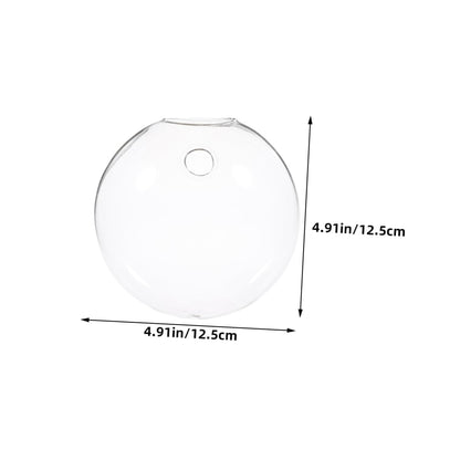 Mobestech 2pcs Glass Flower Vase Wall Mount Hydroponic Wall Plant Terrarium Decorative Hanging for Indoor Plants