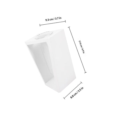 DIYEAH Glass Test Tube Propagation Station with White Wooden Holder, Hydroponic Flower Vase for Indoor Plant Terrarium and Water Propagation, Decorative Home Garden Container