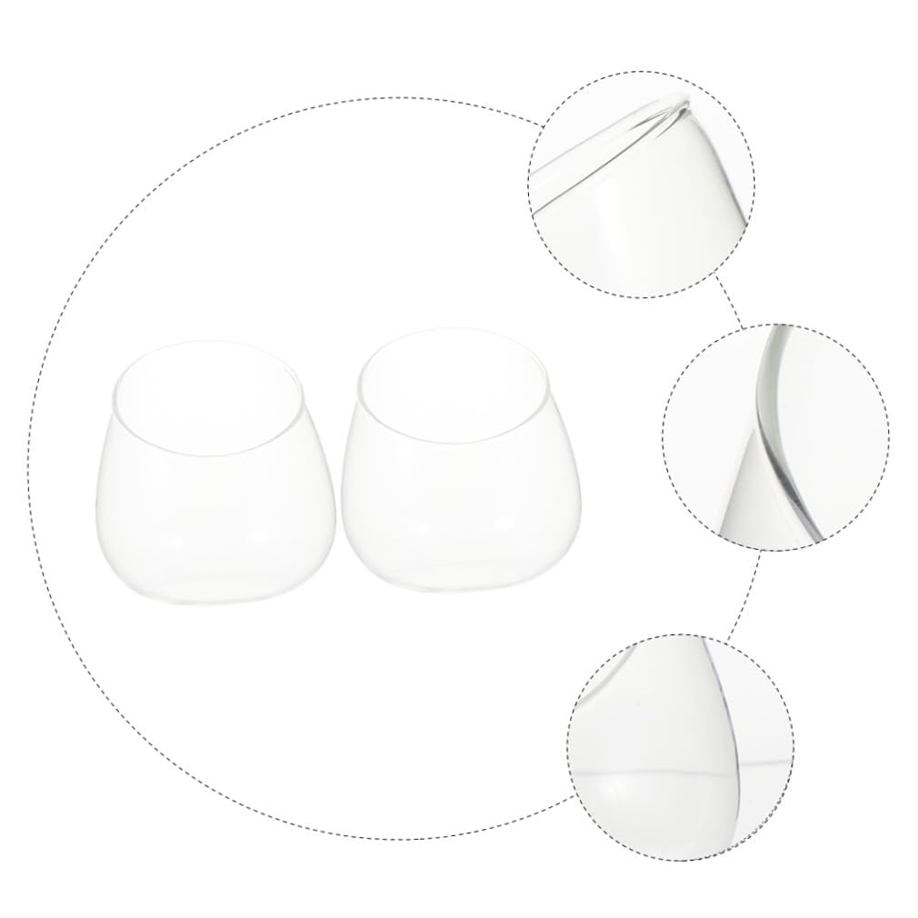 ETHZZLE 2pcs Clear Glass Terrarium Bowls Cut Flower Vases for Succulents and Air Plants Removable Terrarium Bowls for Home Decor for Table and Balcony Display