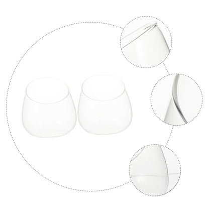 ETHZZLE 2pcs Clear Glass Terrarium Bowls Cut Flower Vases for Succulents and Air Plants Removable Terrarium Bowls for Home Decor for Table and Balcony Display