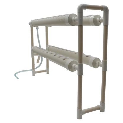 EQCOTWEA Wall-Mounted Hydroponic Grow Kit 36 Plant Sites Hydroponics Planting System 4 PVC Pipes Hydroponic Gardening Indoor System with 110V Water Pump,Planting Sponge,Hose