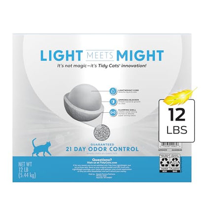 Purina Tidy Cats Lightweight with Glade Clear Springs Multi-Cat, Clumping, Low Dust, Scented Cat Litter - 12 lb. Box