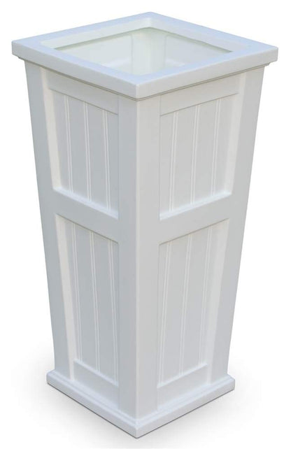 Cape Cod Tall Planter White