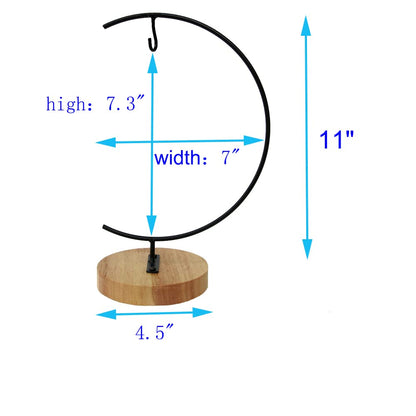 WOCTDTHW Ornament Display Stand Holder Iron Hanger for Chrismas Hanging Glass Globes (C Shape 1 Pcs)