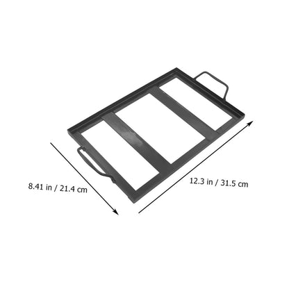 Healifty Enamel Salt Plate Rack Barbecue Roasting Tool Lightweight Kitchen Accessory for Salt Block Grilling and BBQ Trays