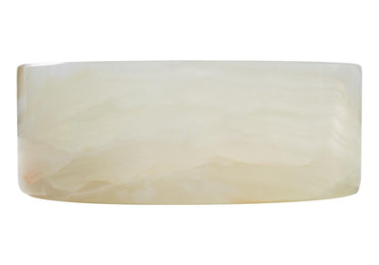 Alice Lane Angelo Bowl | White Onyx Catchall Bowl – Handcrafted Decorative Bowl for Entryway, Vanity, or Coffee Table – Modern Onyx Candy Dish & Trinket Dish