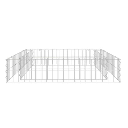Gabion Raised Bed Silver Galvanized Steel 39.4x39.4x7.9 in, Gardening, Pots & Planters, 151311