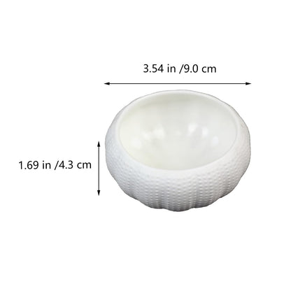 Hemoton Ceramic Sea Urchin Bowl 3.54In Mini Kitchen Seasoning Bowl for Soy Sauce Caviar Dipping Condiments Small Serving for Home Restaurant Japanese Cuisine