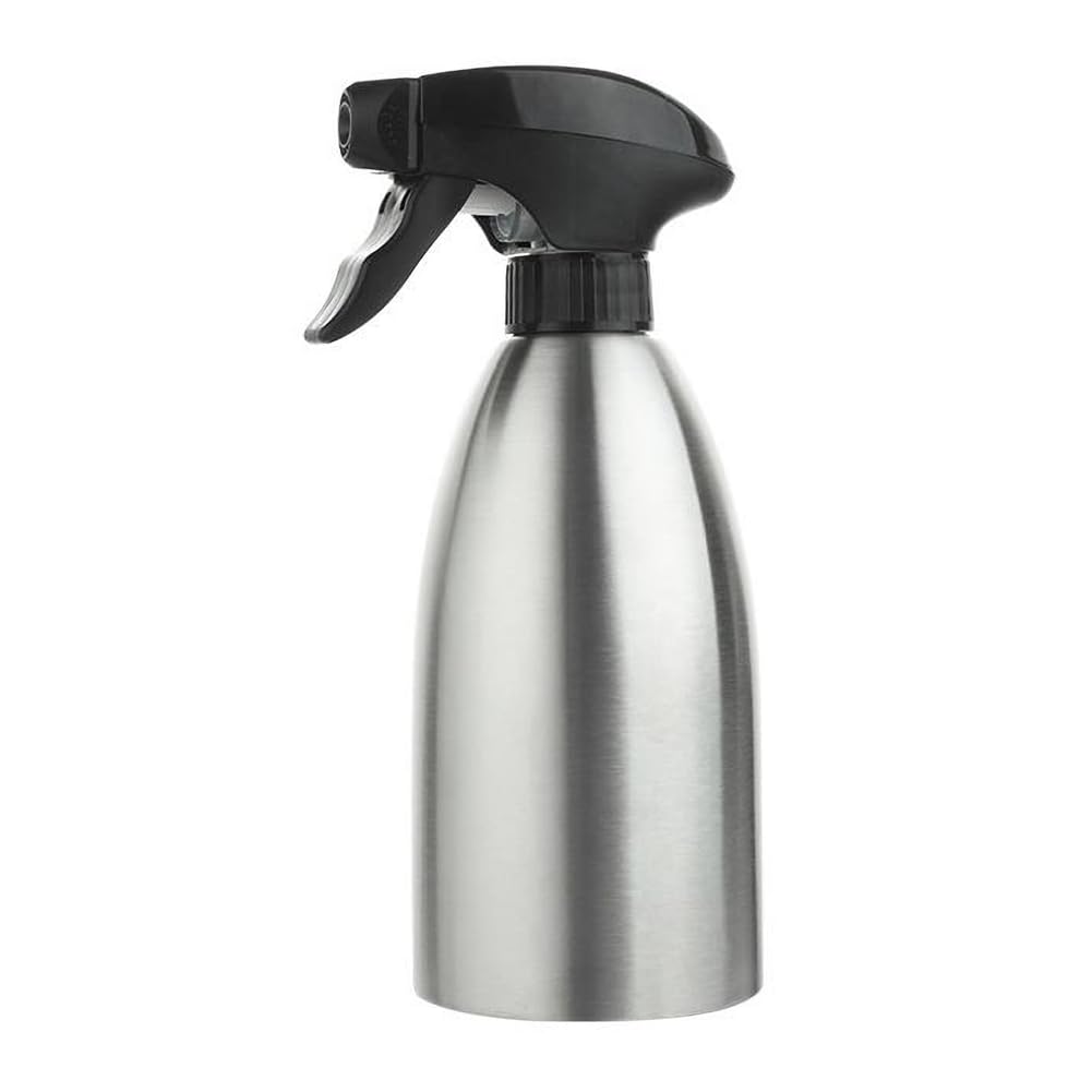Stainless Steel Olive Oil Sprayer Bottle, 17 Oz/500ml Sauce Vinegar Sprayer Dispenser, Water Sprayer Bottle,Kitchenware Tools for Cooking, Frying, BBQ and Grilling