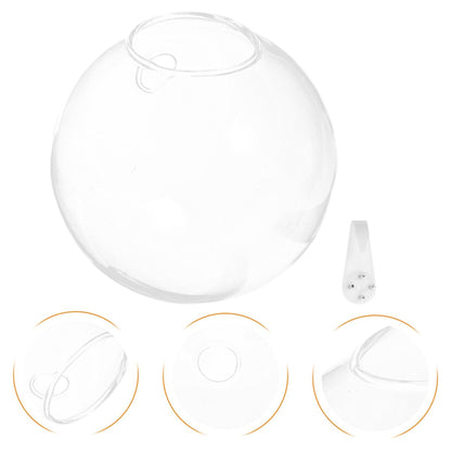 SOLUSTRE Hanging Hydroponic Vase Wall Planter 4pcs Glass Terrariums with Crystal Clay Nail Set Small 10cm Glass Bottles for Indoor Plant Propagation Home Décor