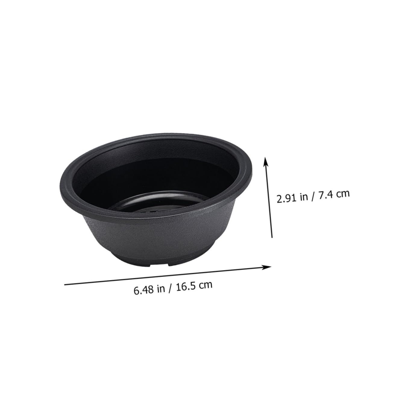 KONTONTY 6.10 Inch Shallow Plastic Succulent Planter Set of 6 Hollow Bottom Lightweight Flower Pots for Indoor Outdoor Gardening and Plant Containers