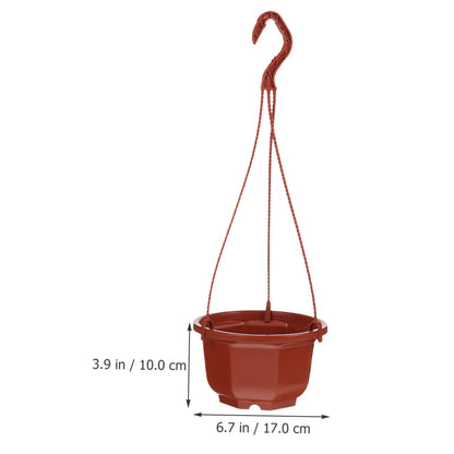 Toyvian Hanging Flower Pots with Hooks, 15 Sets Plastic Plant Pots for Chlorophytum Indoor Outdoor Hanging Planters for Balcony Garden Patio Decor Stylish Round Design