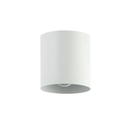 Dainolite Theron Contemporary Flush Mount Light, 6.5in, Matte White, Model TRN-41FH-MW